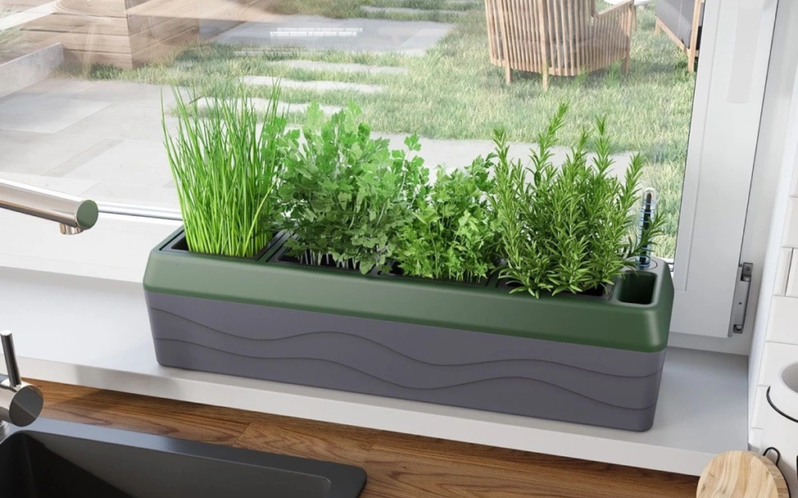 Samozavlažovací truhlík na bylinky Provence